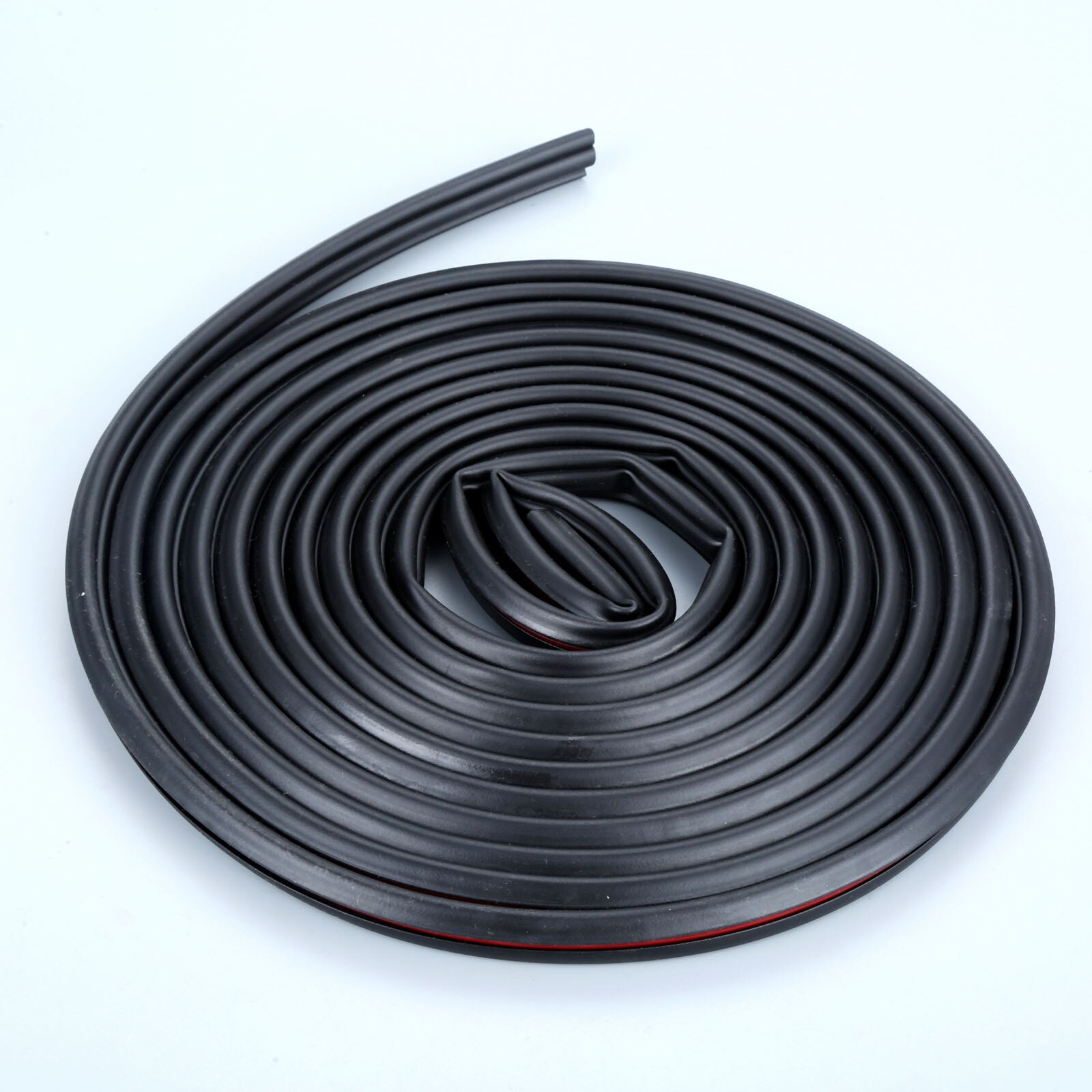 mtsooning 5M B Shape Car Door Seal Strips Weatherstrip Rubber Seal Car Stickers Sound Insulation Sealing Automobiles Accessories: black