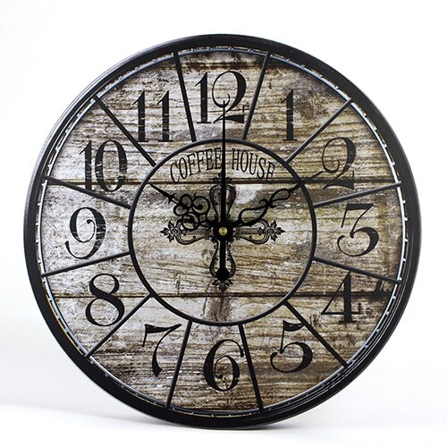 Gårdhave dekorativt vægur europæisk retrostil kunst store vægure vandtæt urskive billede væg vedhæng ur boligindretning: Stil 1 / 12 tommer 30cm