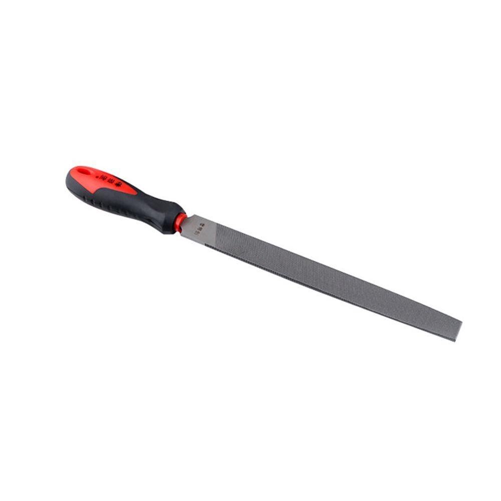 1PC Medium-Toothed Metal Files Set For Metalworking Rasp Flat Round Half-Round Woodworking Steel File Triangle Square I5E8: flat