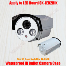 Waterdichte Ir Bullet Camera Behuizing Size 90 Aluminium Array Ir Led Case IP66 Cctv Outdoor Behuizing Zonnescherm Cover Door excelax