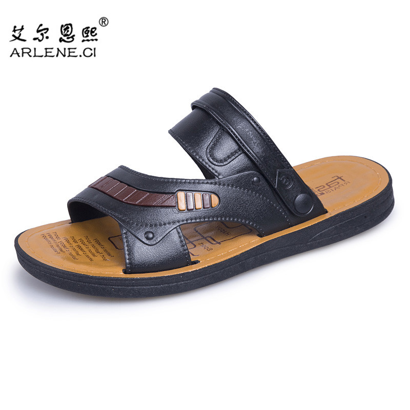 A2Z Men's Open Toe Sliders – Slip On Beach Sandals / Pool Slides (UK 11, Khaki)