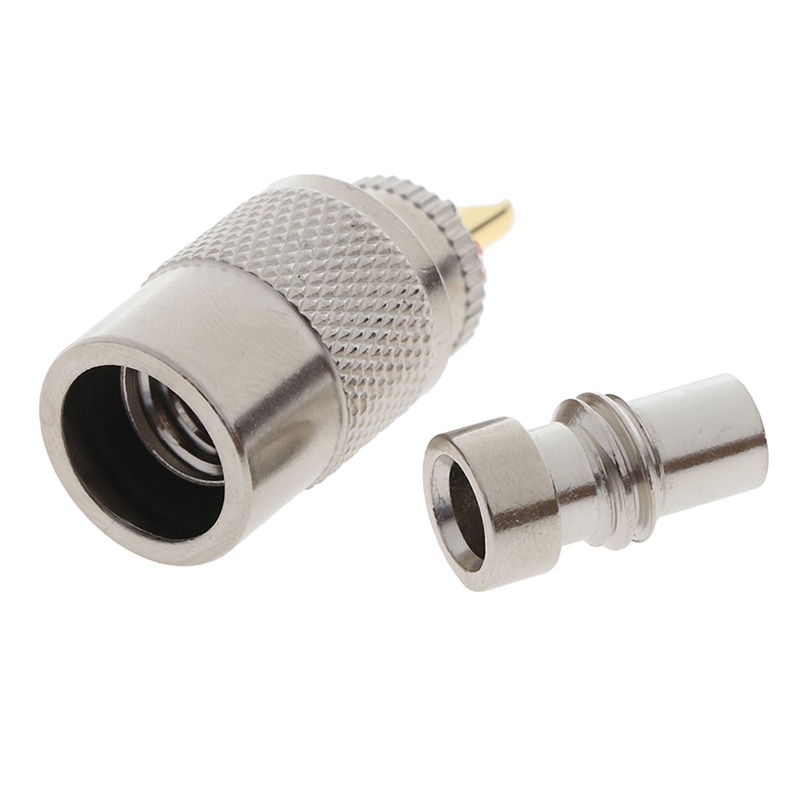 1Pc Geschraubt Kupplung Stecker RF UHF koaxial männlichen PL259 Stecker crimpen RG8U RG58-3