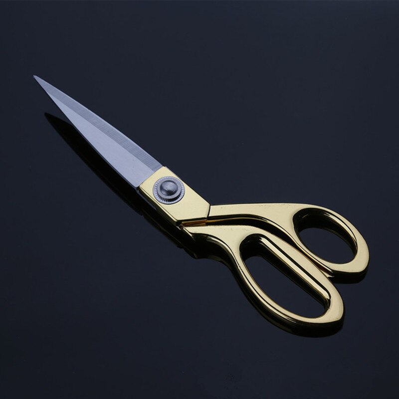10.5'' Gold Sewing Cut Craft Fabric Dressmaking Scissor Upholstery Tool Textile Leather denim Cutter Tailor Shear Pinking