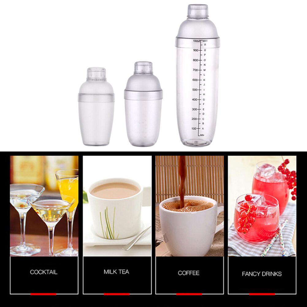 Pc Plastic Martini Cocktail Shaker Schaal Wijn Drank Mixer 350/530/1000 Ml Cocktail Mixer Drinken Party bar Bar Gereedschap