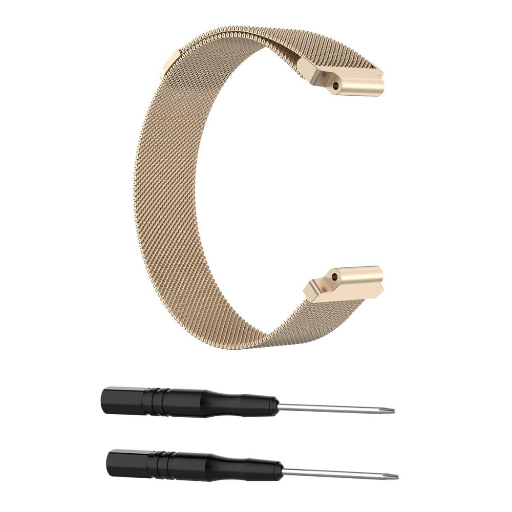 Magneettinen ranneke garmin forerunner 235/220/230/620/630/735xt/ approach  s20 s5 s6 -kellolle, metallinen ranneke, correa-ranneke: S / Beige