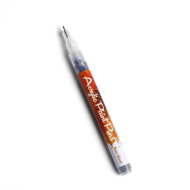 4 farver negle graffiti akryl maling penne sølv guld hvid sort skitse graffiti kunst 1.0mm manicure tegnetuscher mønster penne: Sølv