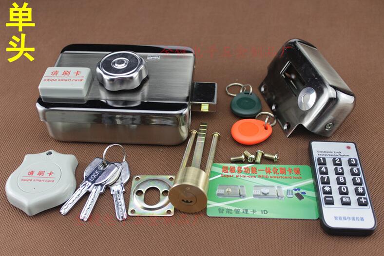 Doornanny fechadura elétrica ic/id/rfid controle de cartão doorlock nenhum ímã chave sistema de controle de acesso
