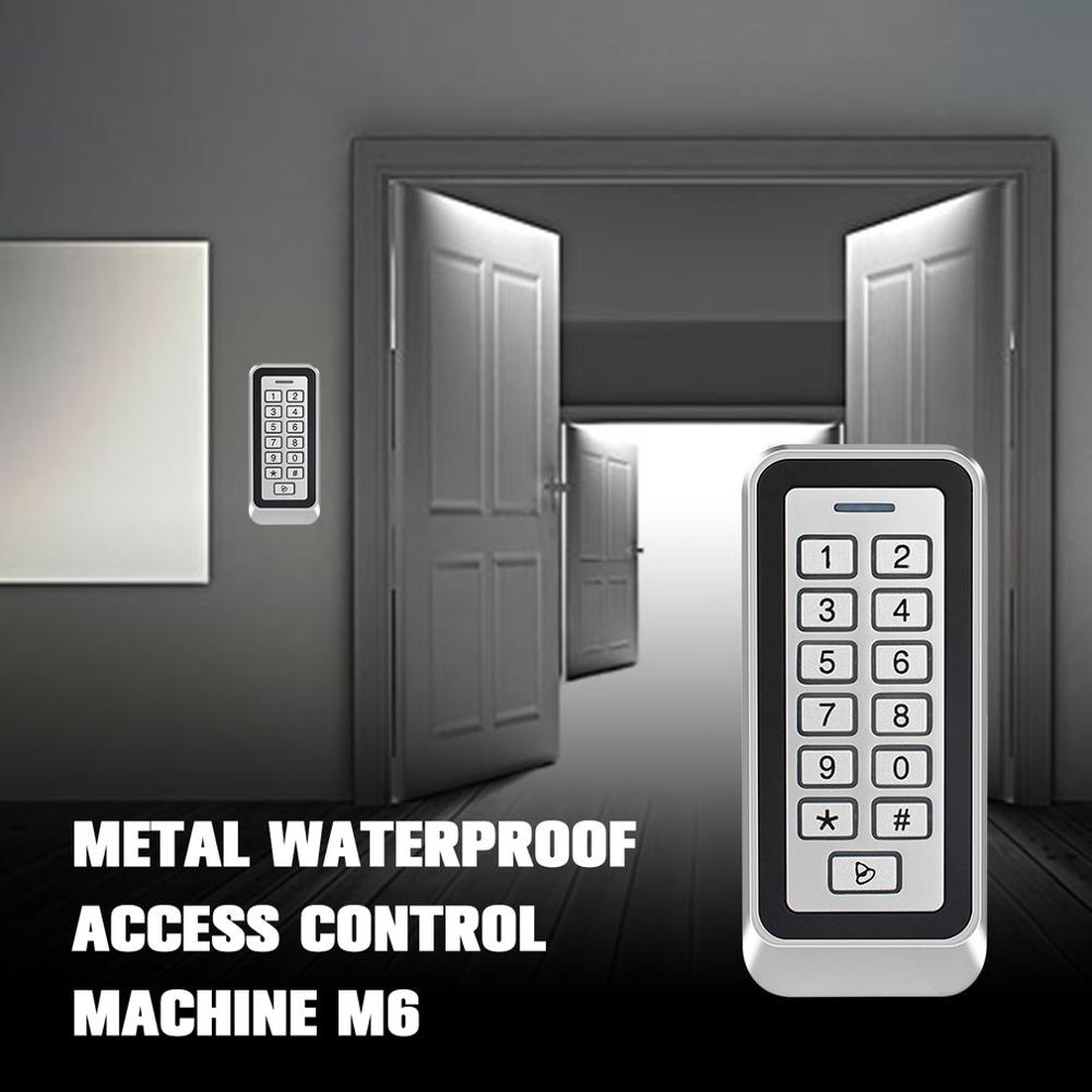 1 Pcs Metal Waterproof Access Control Machine Metal Drawing On The Surface Waterproof And Dustproof Backlight Button