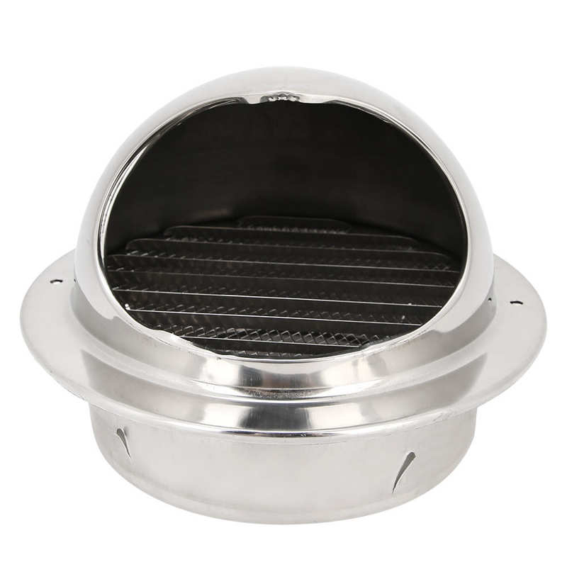 Acero inoxidable cocina ventilador extractor campana rejilla salida ventilación accesorio tapa respirable pulido espesado, diámetro 150mm