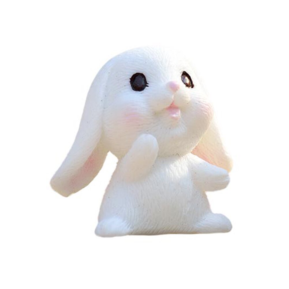 Miniaturedekoration sød dyr tegneserie kanin gulerod kanin hus sød kanin havearbejde plante harpiks tilbehør hks 99