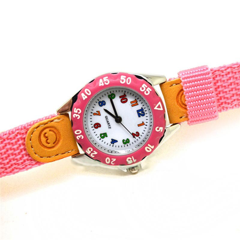 Cute Boys Girls Quartz Watch Kids Children's Fabric Strap Student Time Clock Wristwatch DSS899