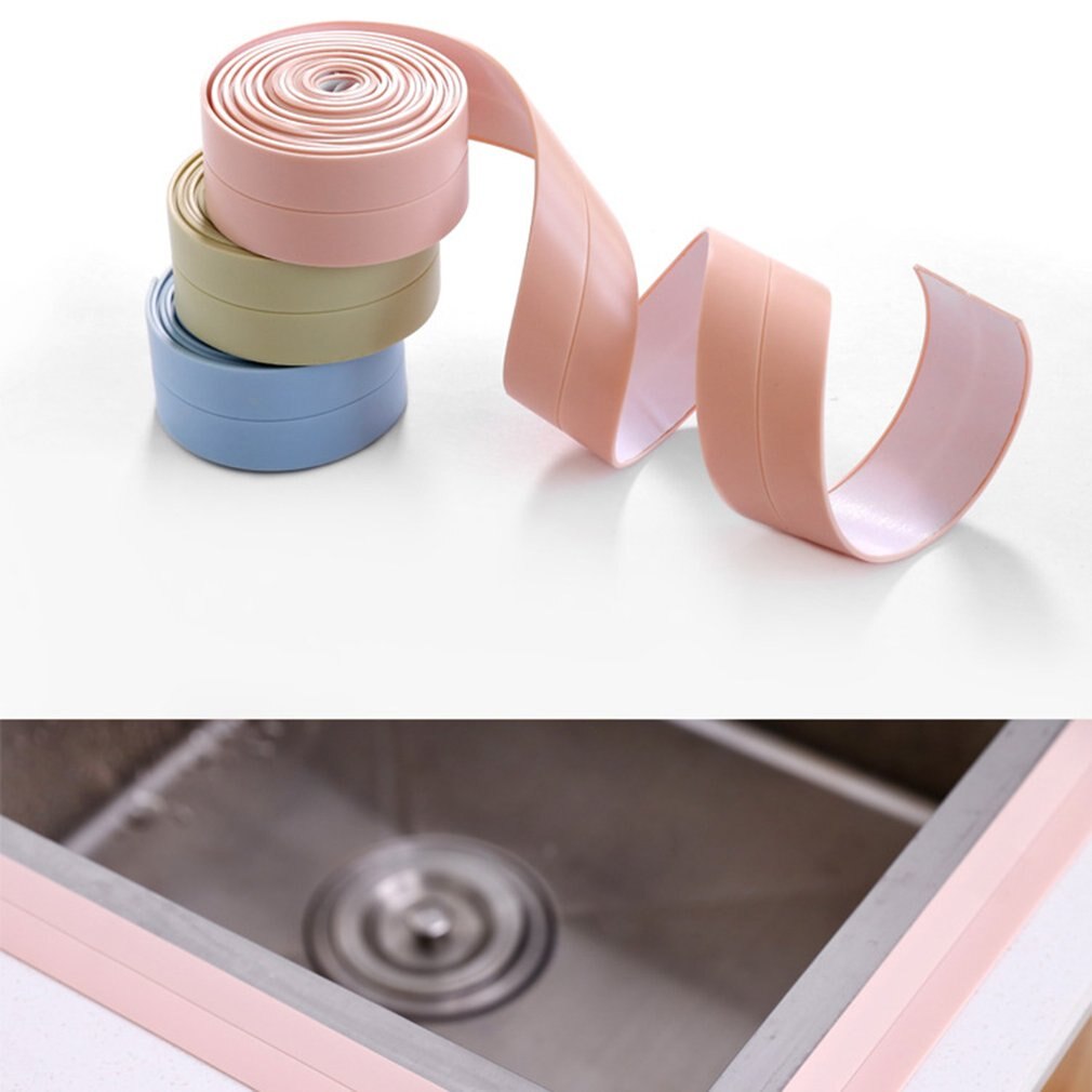 Keuken Pvc Waterdicht Meeldauw Proof Tape Lijn Hoek Naden Vocht Bescherming Collision Rubberen Strip Muurstickers