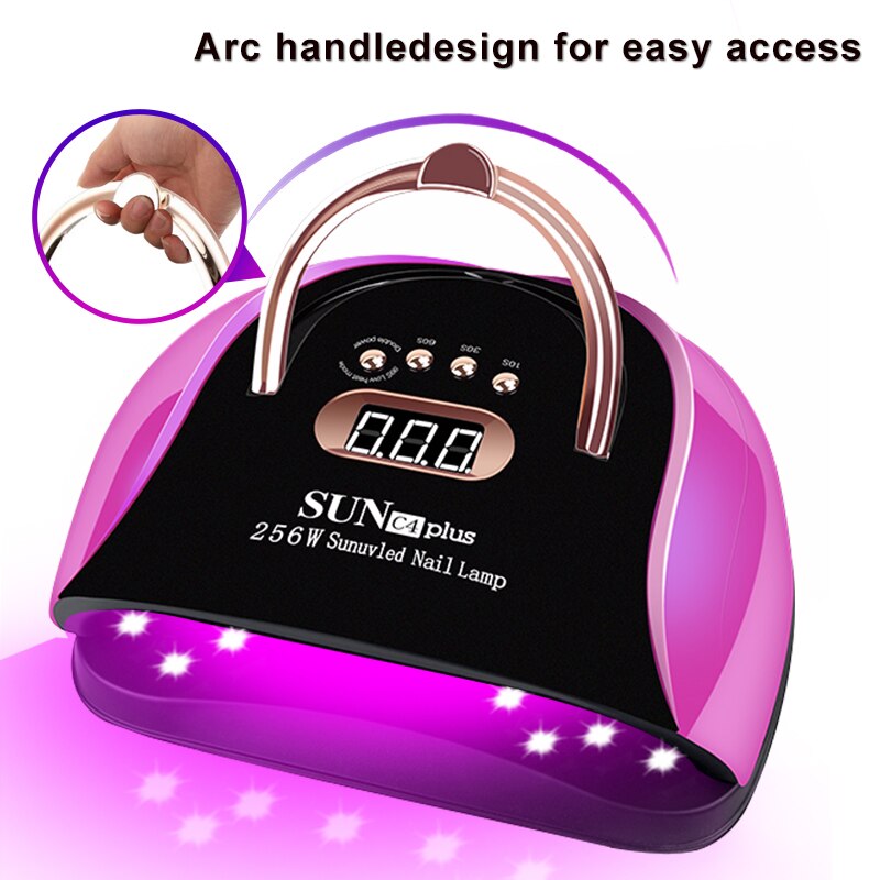 256W UV-LED-Nagellampe zum Trocknen von Nägeln Trockner-Gelpoliermittel mit Bewegungserkennung Professionelle UV-Lampe für Manikübetreffend-Salon-Trockner-Werkzeuge