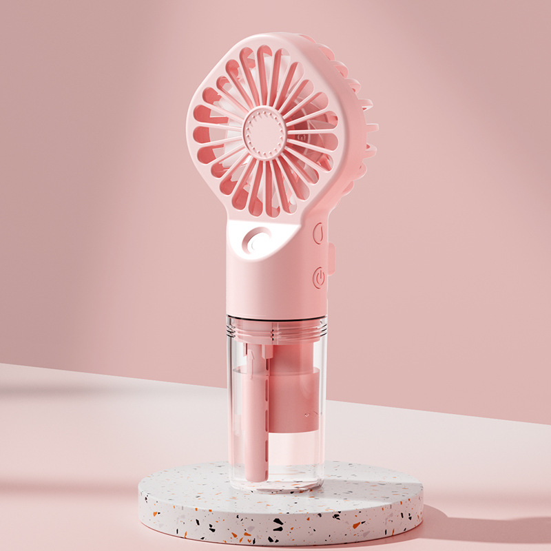 Hands prüh ventilator, Mini-Klimaanlage USB wiederauf ladbare tragbare Luftbe feuchter Nebel kühler Kühl spray Luftbe feuchter Lüfter für Büro: Lila