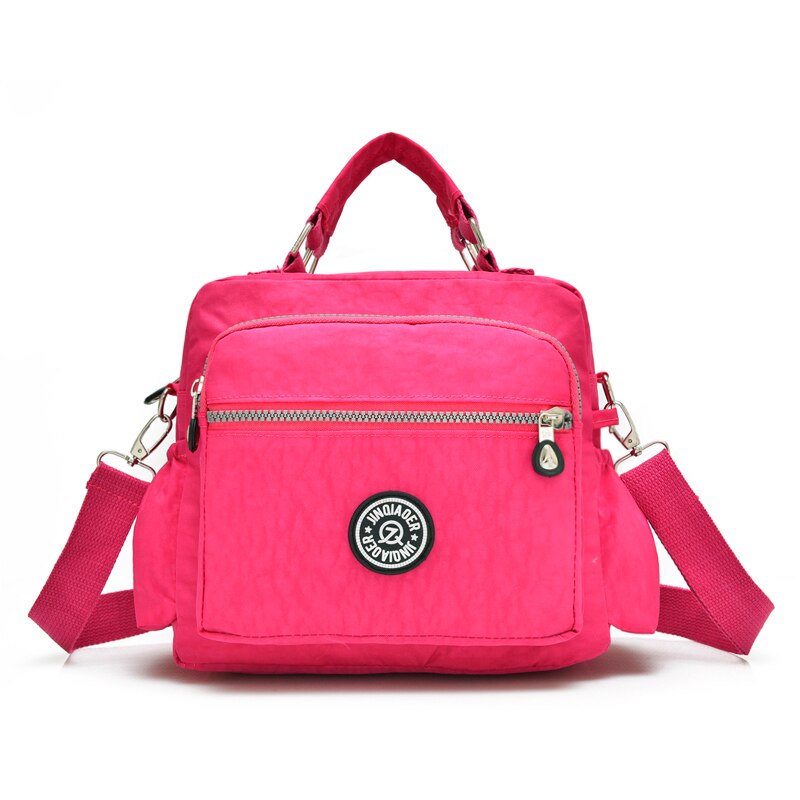 casual waterproof nylon shoulder messenger bag #613: pink