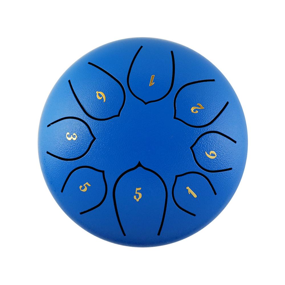Æterisk tromme 6 tommer ståltromle 8 toner æterisk tromme med 1 par hammere + opbevaringstrommepose note sticks: 6
