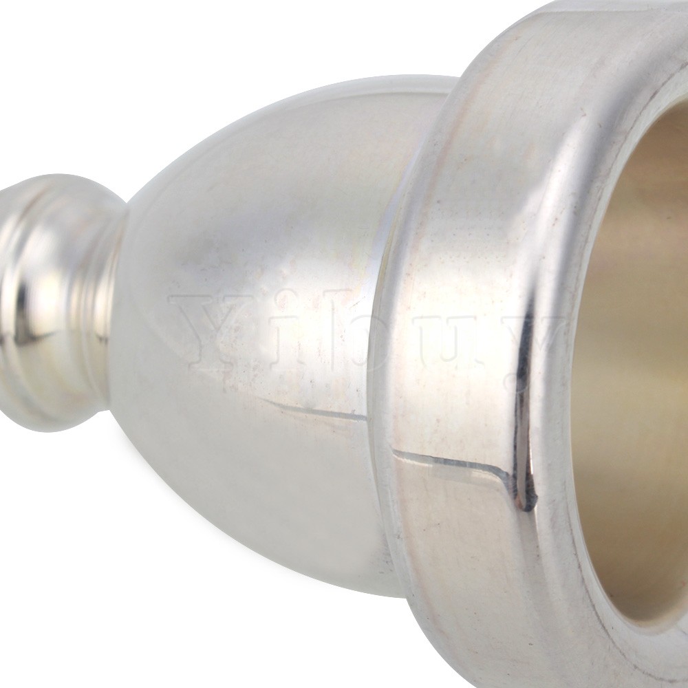 Silver Trombone Mouthpiece - Professional Brass Instrument Accessory For Baritone & Bass Horn