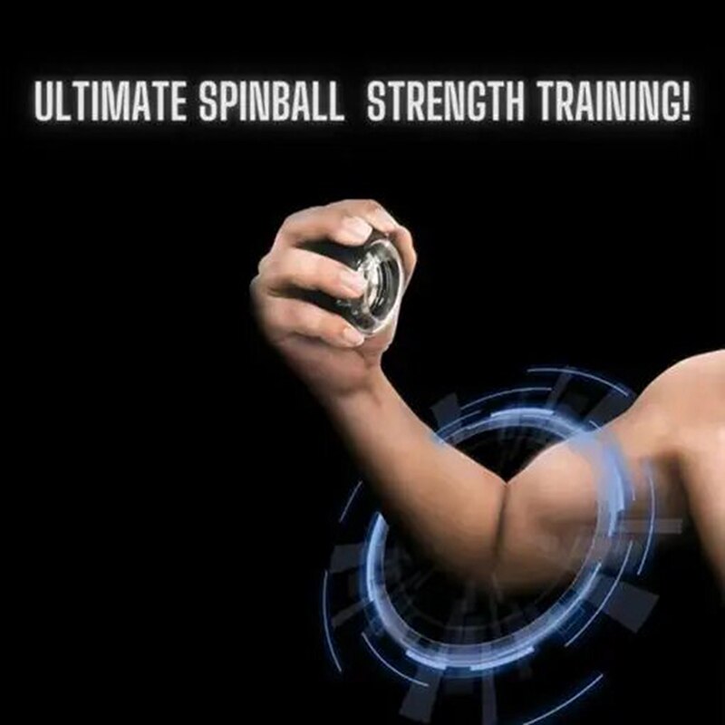 Karate Hand-Strike Trainer Spinball Self-starting LED Gyroscope Ball Hand Grip Ball Wrist Power Strengthen Stress Relief