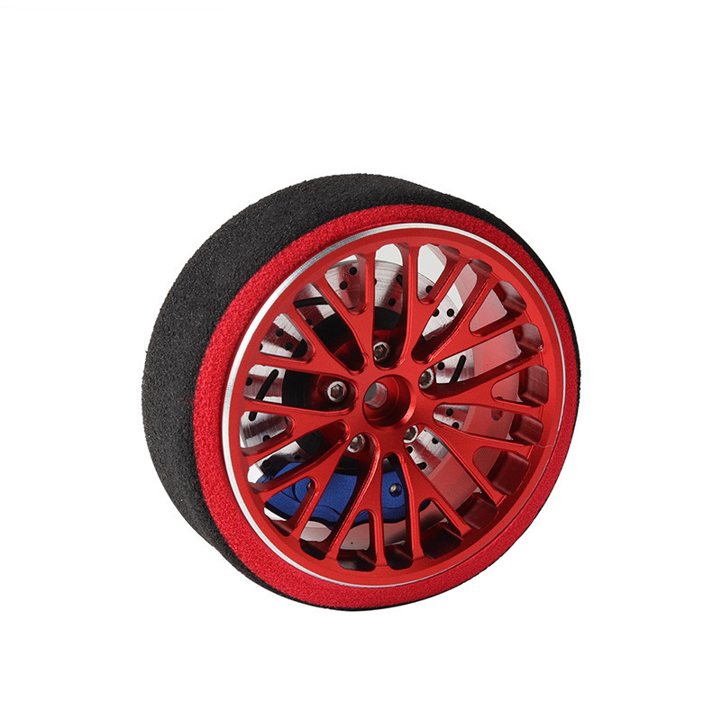 Rc car controler håndhjul rat med bremseskive rød bremsekaliper til futaba 3pv 7px radiolink  r6fg rc3s: Rød