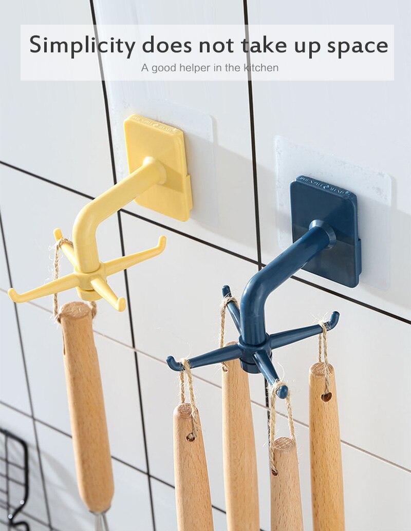 360° Rotating Folding Hook Shelf Rotate Holder Hang Kitchen Cabinet Storage Rack Organizer Rack Multi-Purpose Kitchen Bath Hook