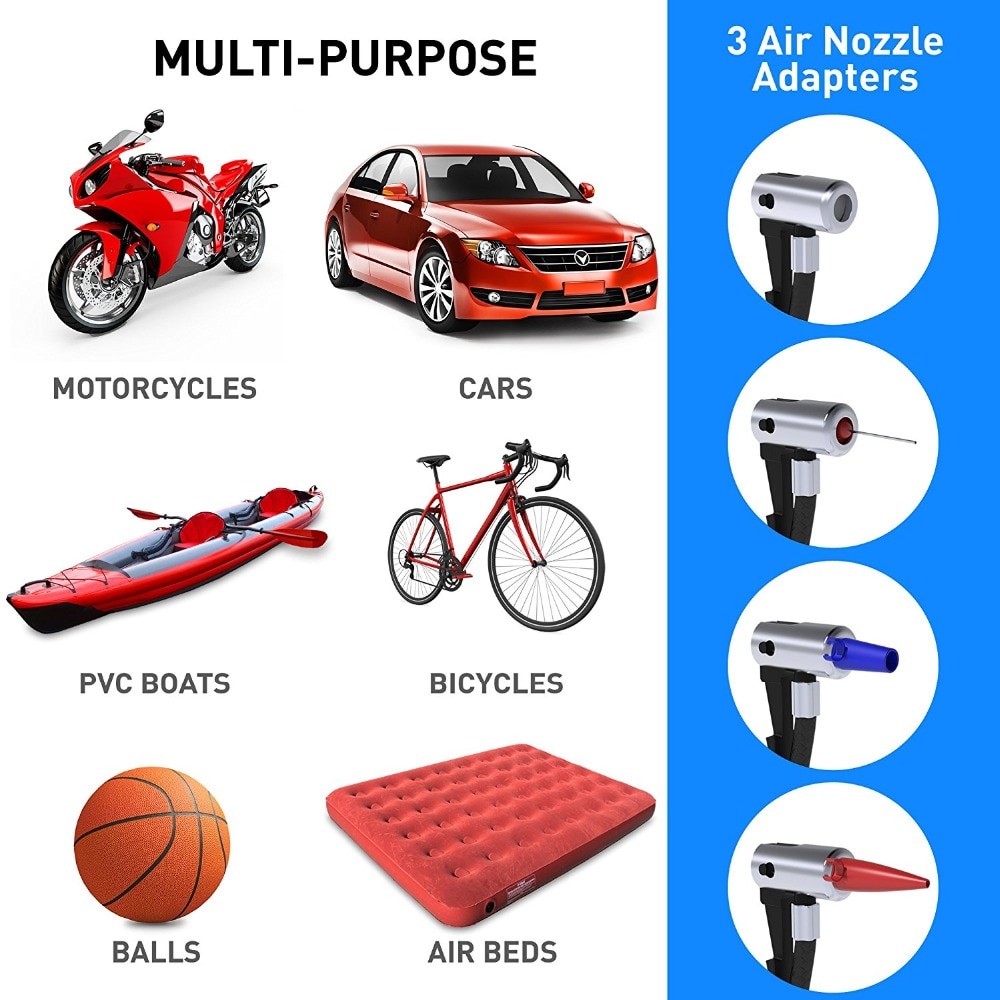 Met draagtas Auto Luchtcompressor Pomp 150PSI 12V Digitale Tire Inflator Auto Tire Pomp met Emergency Led Verlichting