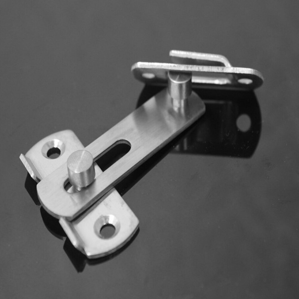 90 Degree Hasp Latches Stainless Steel Sliding Door Chain Locks Security Tools Hardware for Window Cabinet Hotel Home