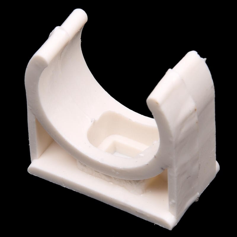 10 Pcs 20mm Diameter White PVC Water Supply Pipe Clamps Clips Fittings