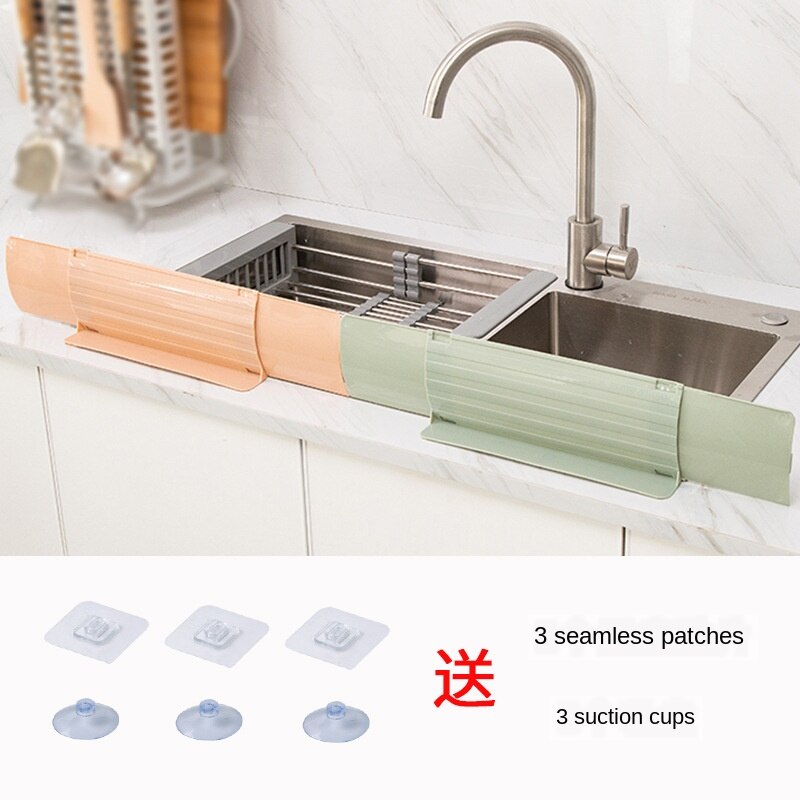 Retractable pool flaps, kitchen supplies, household sinks, countertops, splash water, household kitchens, oil-proof panels