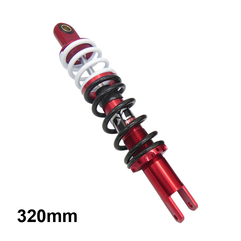 Amortiguador de aceite hidráulico de 280mm y 320mm, suspensión trasera de motocicleta, puntales de horquilla de rebote, amortiguadores de amortiguación, resorte doble: Marfíl