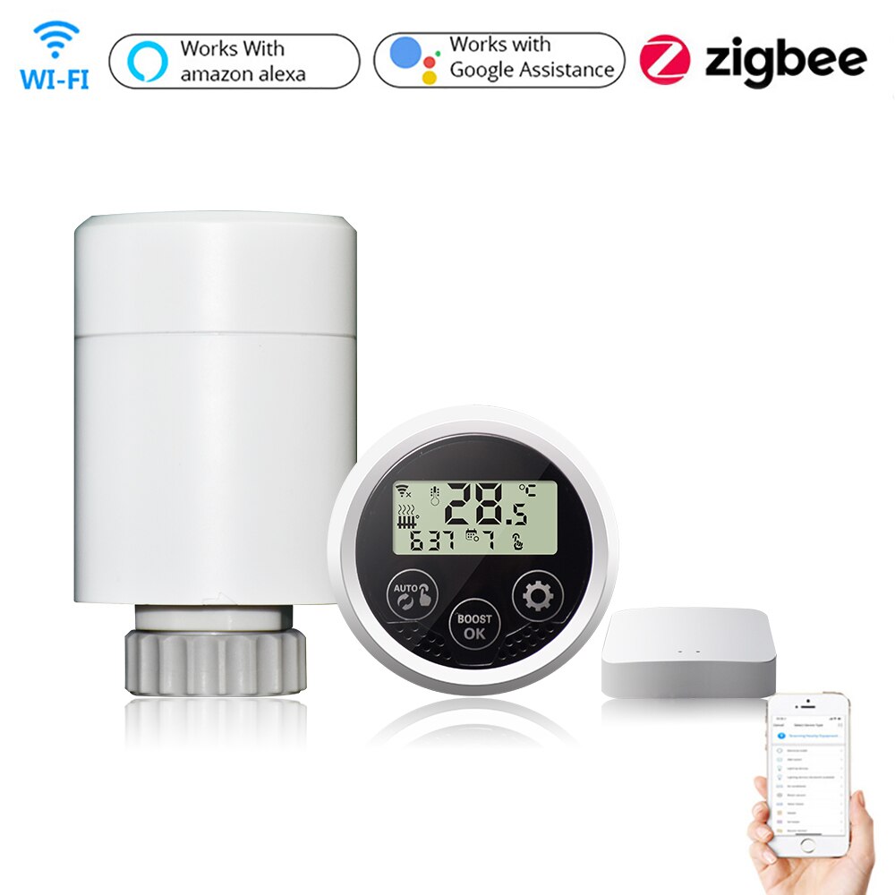 Zigbee – actionneur de Thermostat, régulateur de température Programmable avec fonction d'ouverture de fenêtre à économie d'énergie