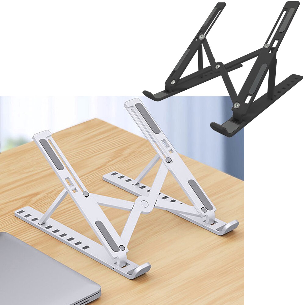 Metall Tragbare Faltbare Laptop Stand Einstellbare Notebook Halter Aluminium Unterstützung Für Macbook Pro Air Computer Tablet Basis Schreibtisch