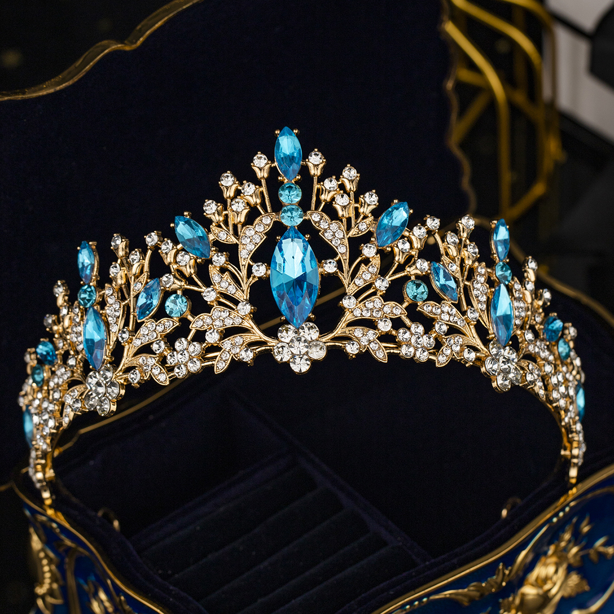 Luxo cristal strass coroa para mulheres, artesanal tiara, clássico, princesa, acessórios de cabelo para ocasiões importantes, moda: Rosa