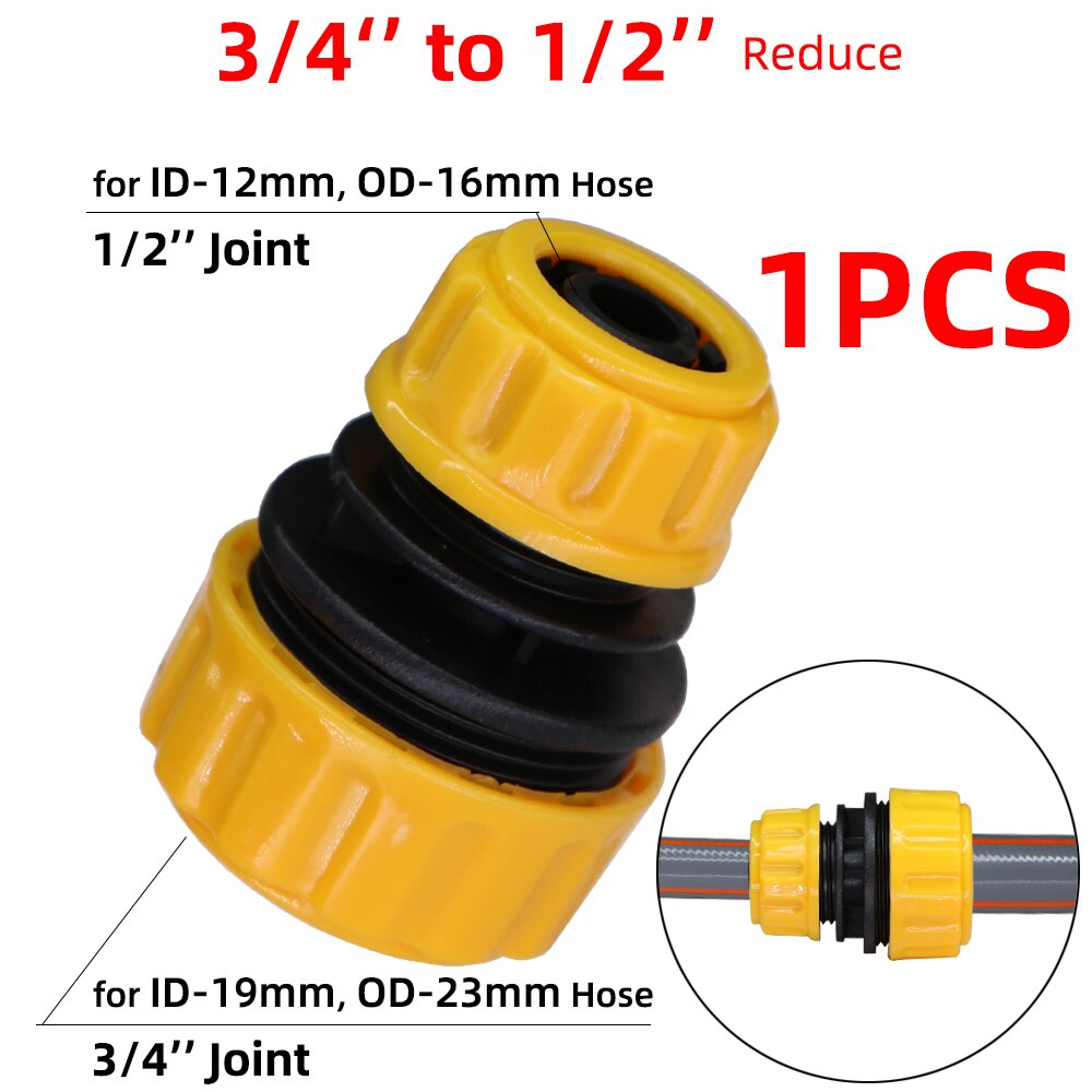 Garden Hose Quick Connector 1/2'' 3/4'' 1'' 1.2'' Repair Leaky Water Pipe Tool Fitting Adapter Watering Irrigation Tubing Joint: Ex1pcs
