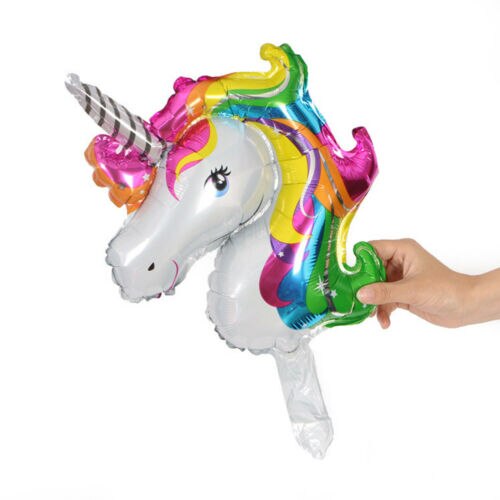 Dessin animé licorne Mini papier d'aluminium ballon bricolage maison fête d'anniversaire décoration de mariage: Multi-Color / 1pc