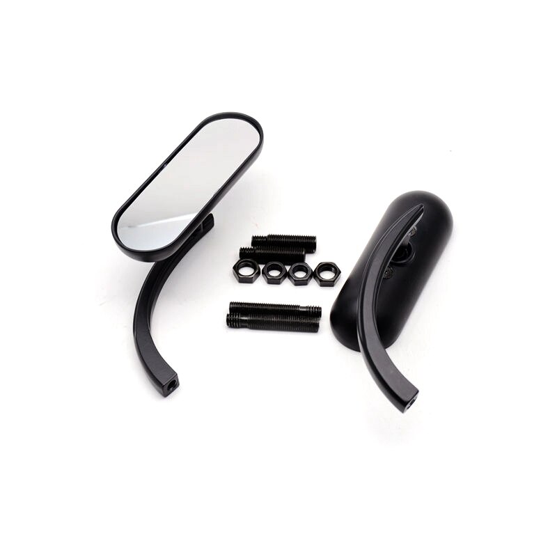 Black Motorcycle Mini Ovale EEN Paar Side Spiegels voor Harley Heritage Softail Heritage Springer Ijzer 883