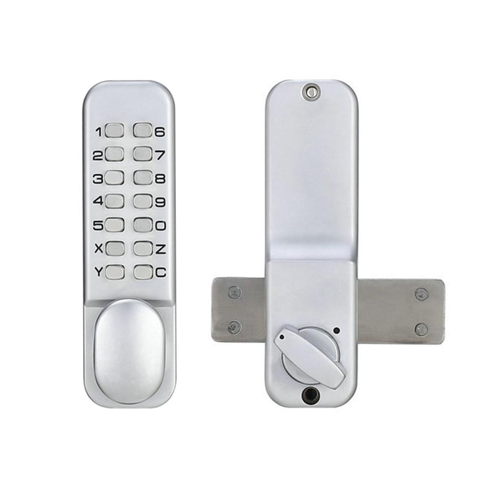 Mechanical Digital Door Lock Waterproof Intelligent Electronic Lock Push Button Keypad Keyless Code Combination Lock Set: A