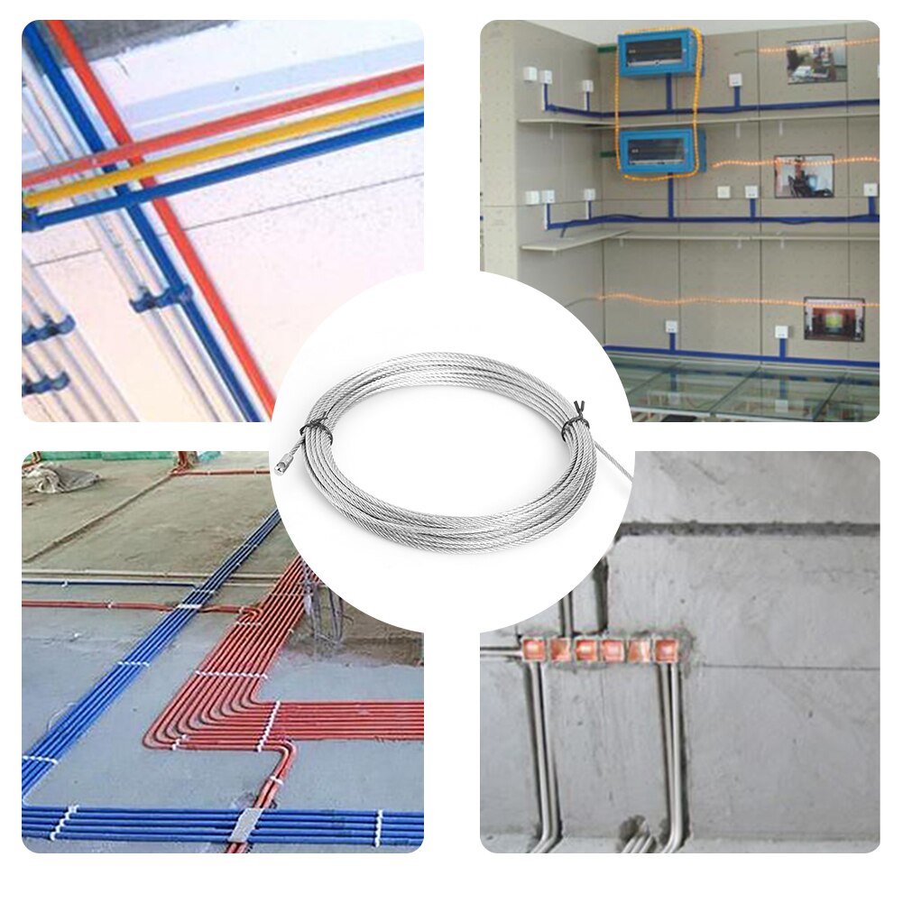 Fish Tape Cable Push Puller Tools Electricity Accessories Wheel Cable Pushing Household for Wiring Installation