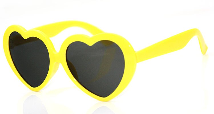 Hart Kids Zonnebril Kinderen Retro Leuke Zon Cartoon Brilmontuur Meisjes Jongens Baby Brillen Mode Trends: YELLOW
