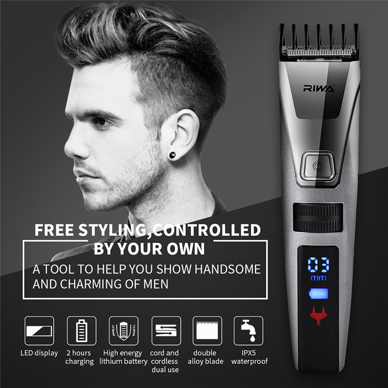 Rechargeable Electric Nose Hair Clipper Eyebrow Adjustable Digital Hair Trimmer Electric Razor Beard Shaver Combs