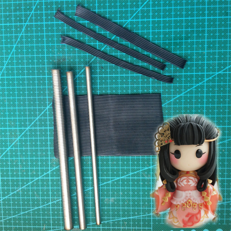 3Pcs/Set Clay Sculpture Hair Texture Tool Special Texture Effect Tool for Doll Making Handmade Tools