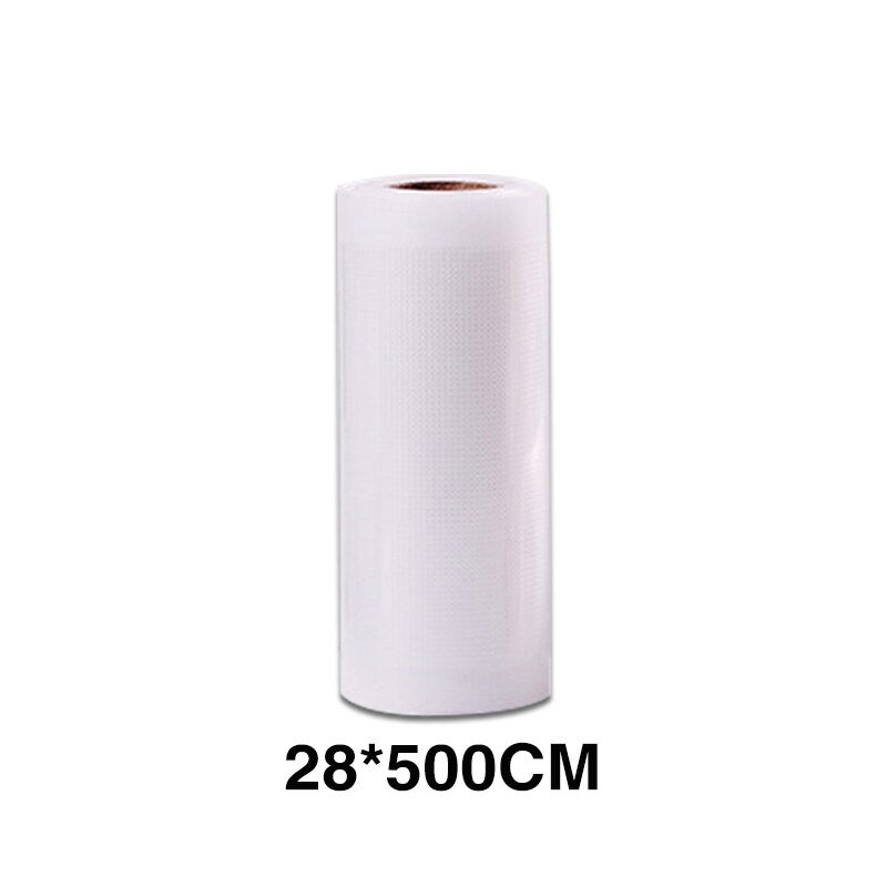 Mat elektrisk vakuumförseglare förpackningsmaskin hushållsmat vakuumförpackningsrullar maskin filmförseglare vakuumpåsar: 28 x 500cm