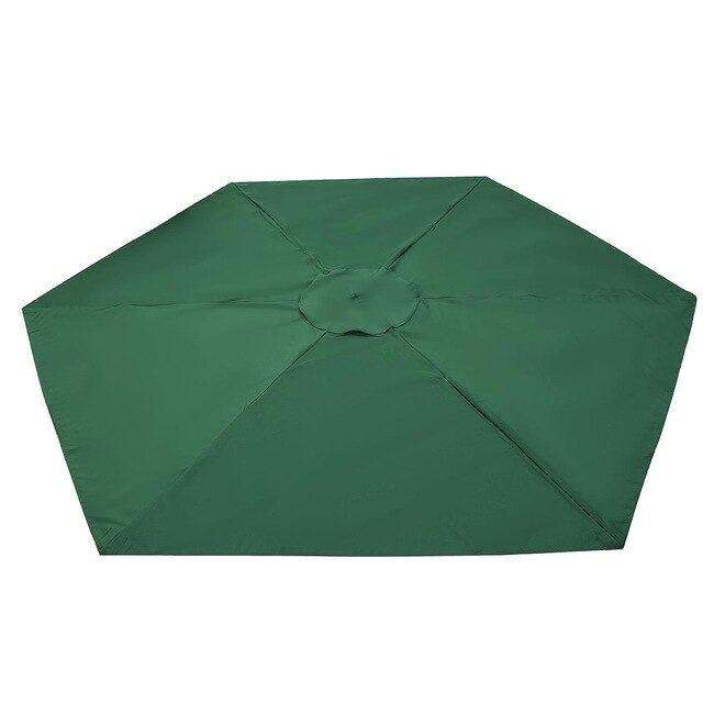 270cm 6 Bones Waterproof Canopy Anti UV Garden Parasol Canopy Cover Outdoor Umbrella Cover Canopy Patio Awning Sun Sun Shelter: Green