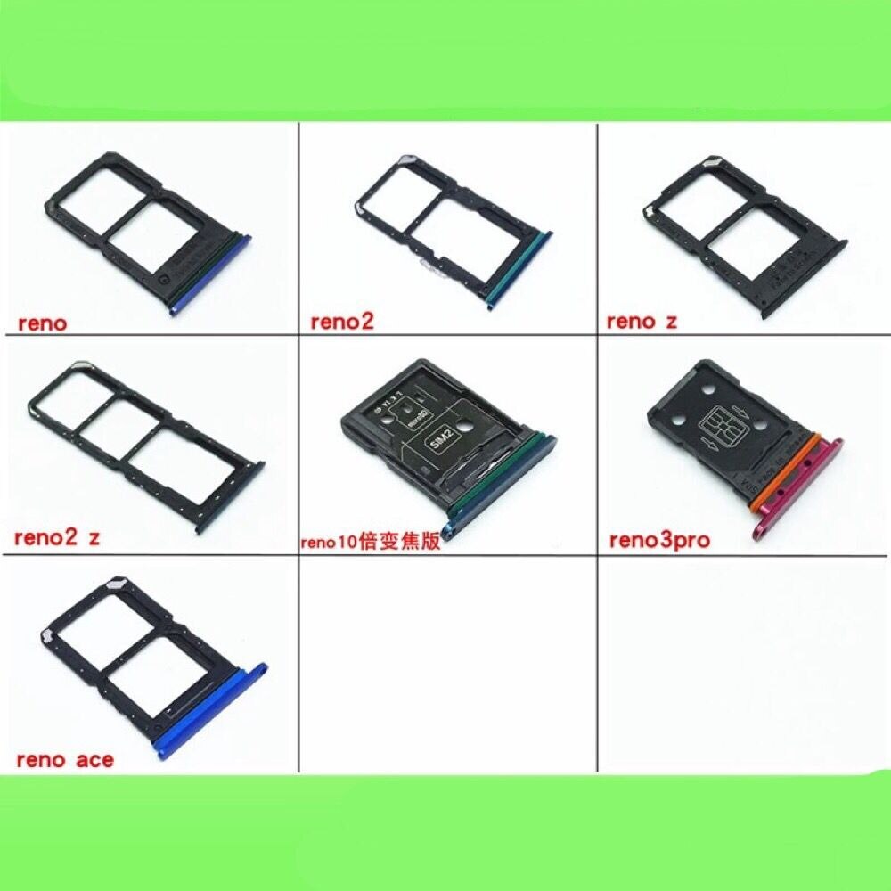 OPPO RENO reno2 z 2Z 3PRO ace Micro Dual SIM SD TF Card Holder Adapter Reader Smartphone Accessory Motherboard Original