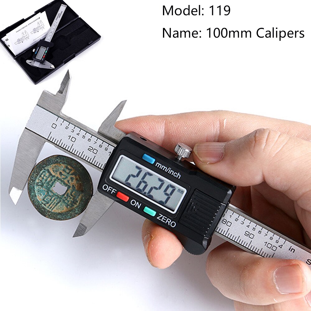 4/6-zoll 100/150mm Großen Bildschirm Digitale Messschieber Edelstahl Elektronische Messschieber Metall Mikrometer Mess Werkzeuge: Model 119