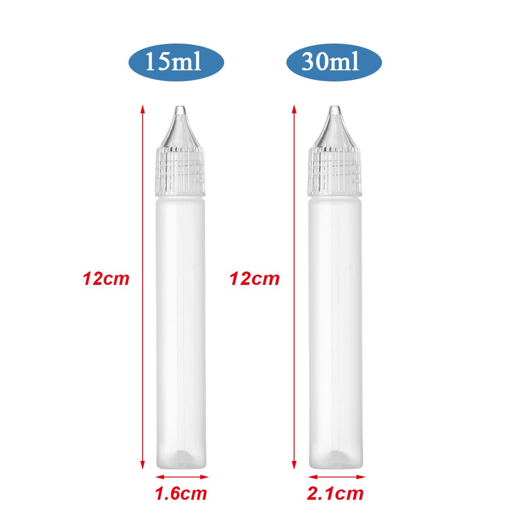 5Pc 15Ml/30Ml Plastic Fles Lijm Applicator Voor Scrapbooking Paper Craft Quilling Lijm Applicator Naald Squeeze flessen Craft