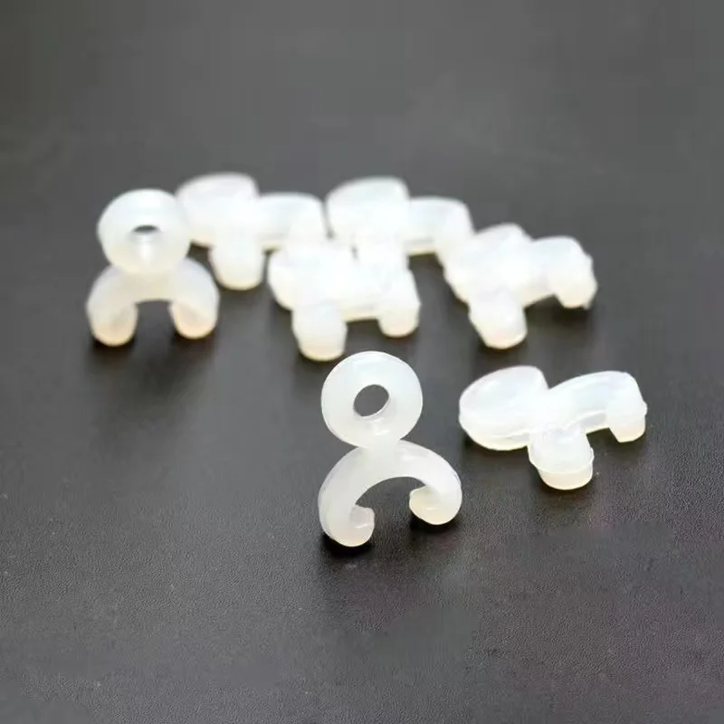 10 stk. t-formet skinnespenne perle gardinskinnekrok aluminiumslegering dørkode i-formet skinnehjul: Hvit