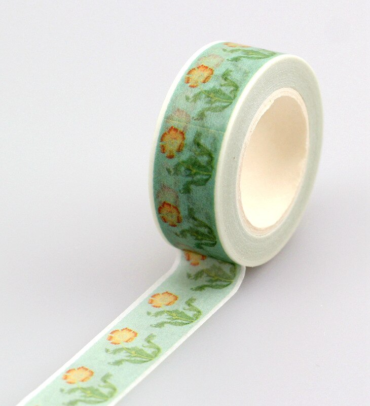 1Pc Flowers set 10m scrapbooking Japanese washi tape adhesive tape,Masking Tape decoration,DIY Sticky Paper Tape Photo Album: 12