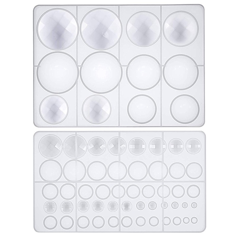 Cabochon edelsteen hars siliconen mallen voor taartdecoratie, polymeerklei epoxy urethaan polyresin sieraden maken facet en rond