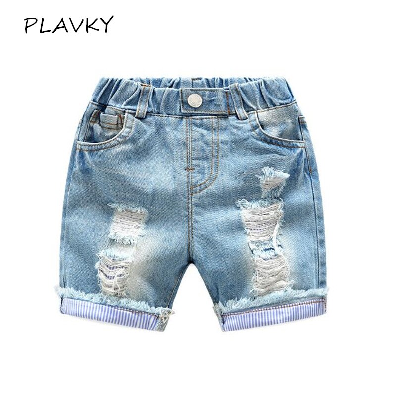 Pantalones cortos de mezclilla rasgados para niños de verano , pantalones cortos vaqueros casuales para niños, pantalones vaqueros para niños de 2 a 8T