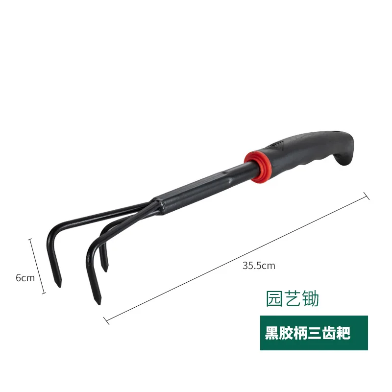 Garden Hand Tool Set Wide Shovel Hand Cultivator Rake Double-Sided Cultivator Plant Tool for Digging Transplanting Weedin: Brown